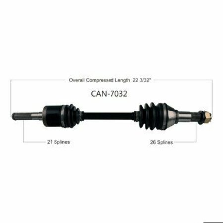 WIDE OPEN OE Replacement CV Axle for CAN AM FRONT RIGHT OUTLAND/RENE/450-570 15- CAN-7032
